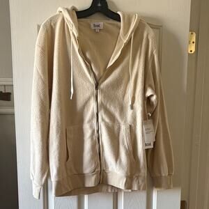 Feat NWT Unisex BlanketBlend Full Zip Up Hoodie Oatmilk size L